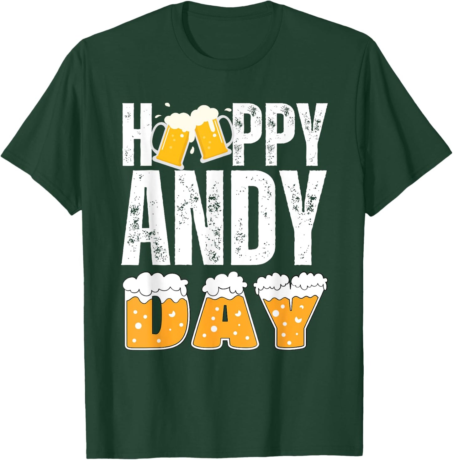 Vintage ANDY Gifts Name Matching Birthday Party Beer Lover T-Shirt - T-Shirt | Forest