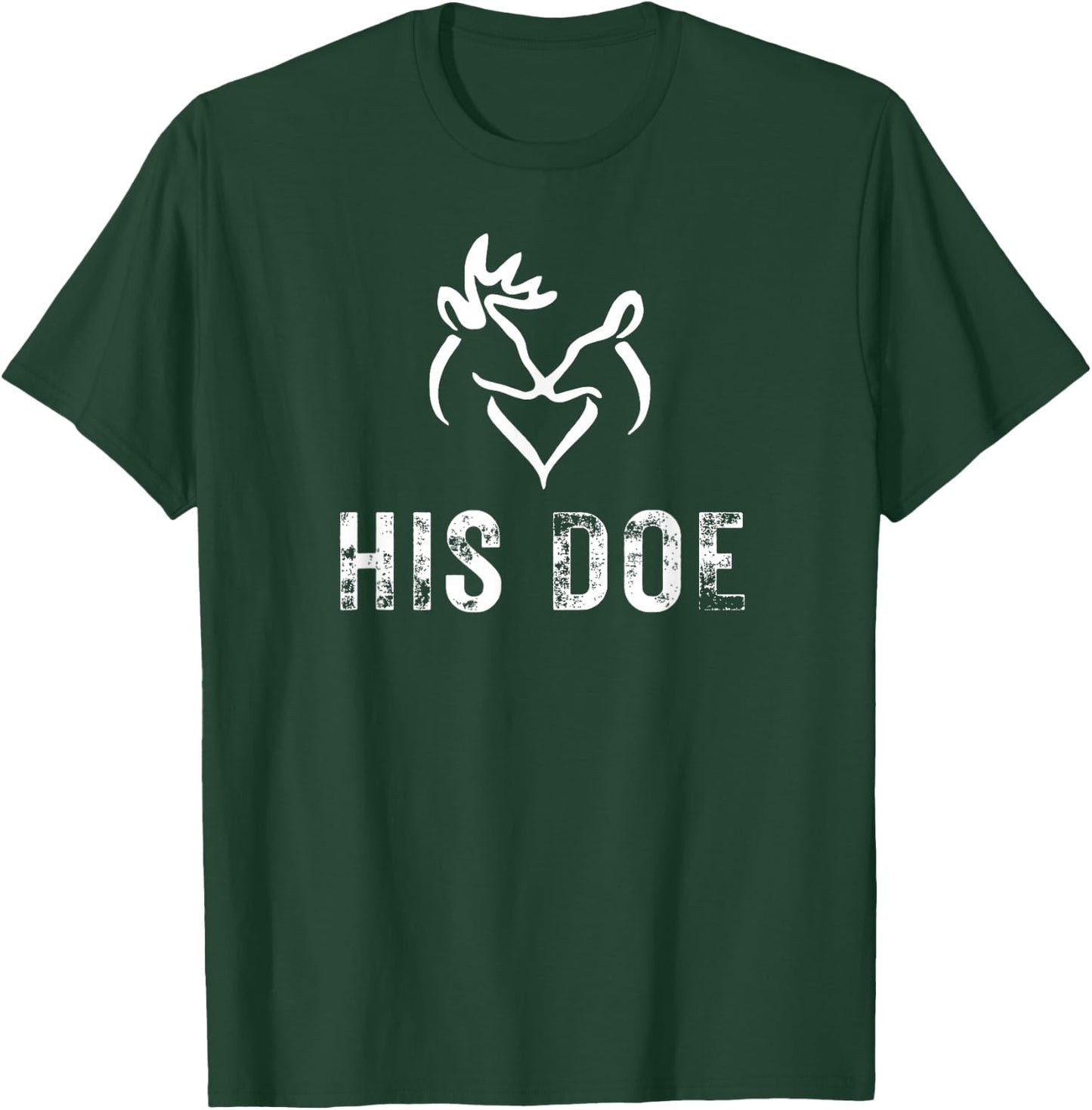 His Doe Matching Hunting Couples Valentines Day Gf T-Shirt - T-Shirt | Forest