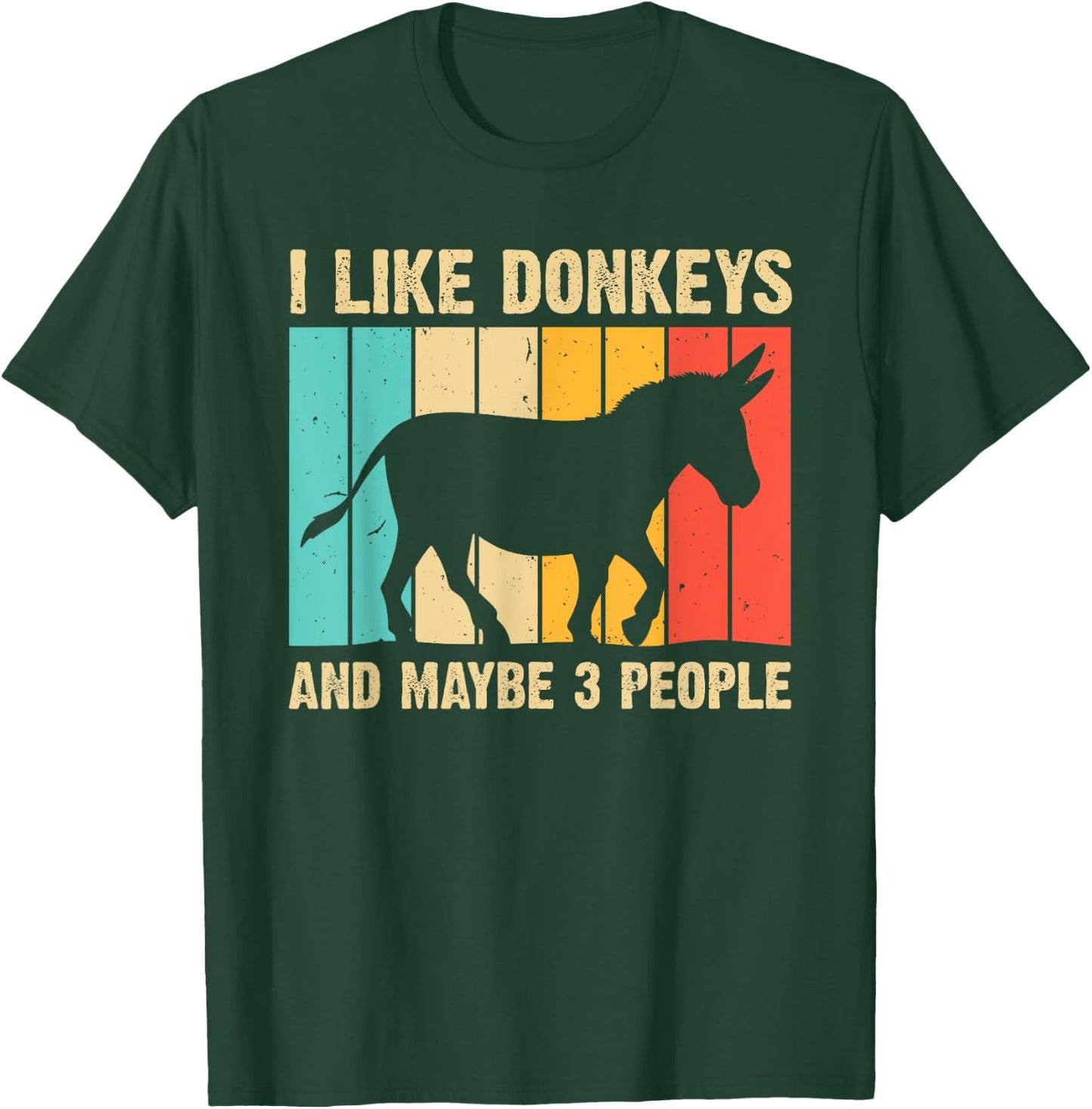 Funny Donkey Women Mule Equine Horse Animal Lover T-Shirt - T-Shirt | Forest