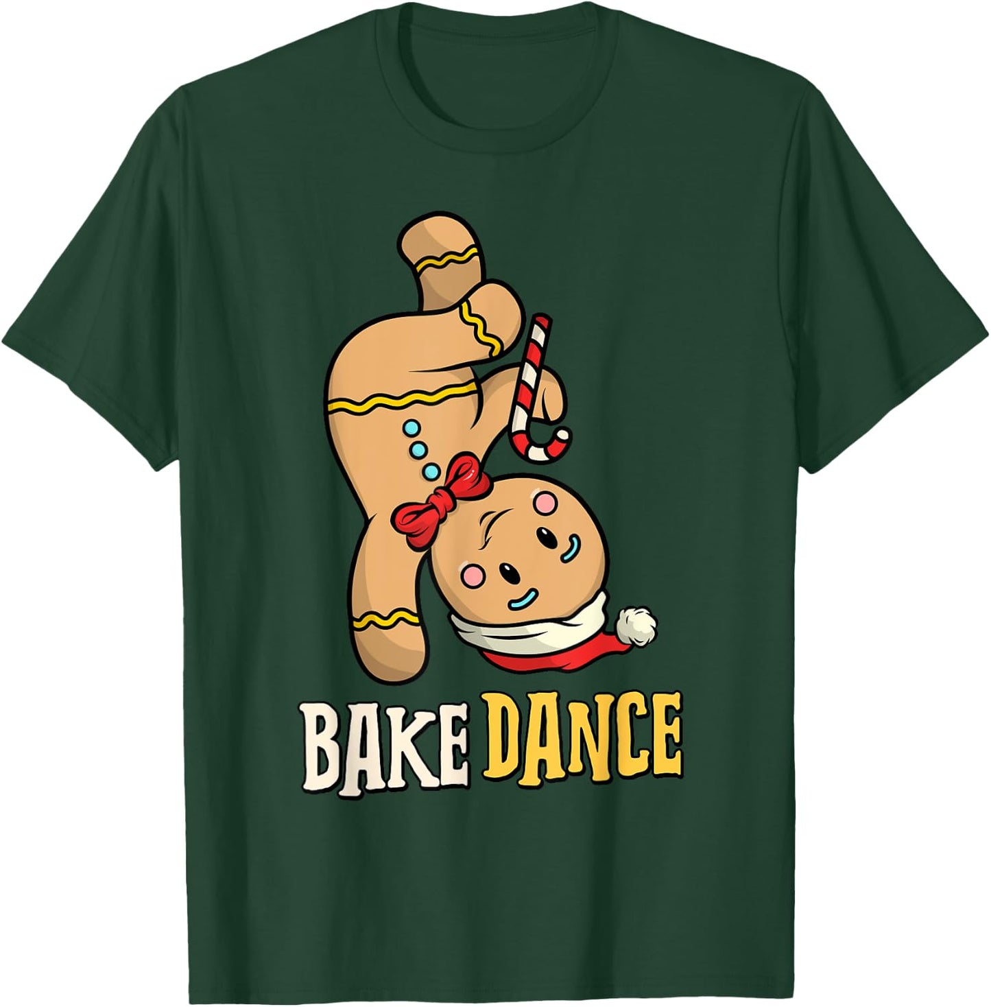 Breakdance B-Boy B-Girl Santa Gingerbread Street Dance Xmas T-Shirt - T-Shirt | Forest