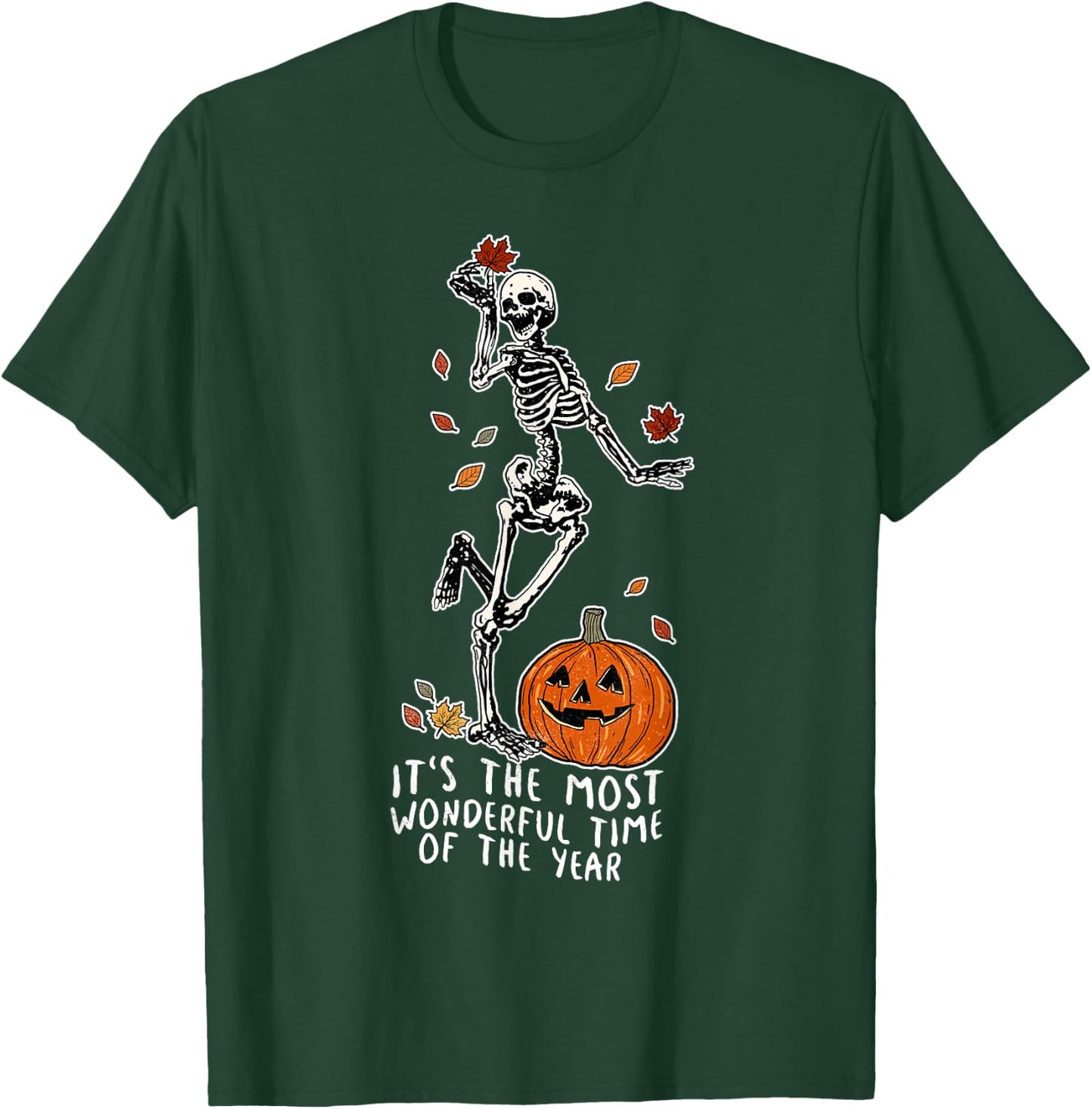 The Most Wonderful Time of Year Halloween Dancing Skeleton T-Shirt - T-Shirt | Forest
