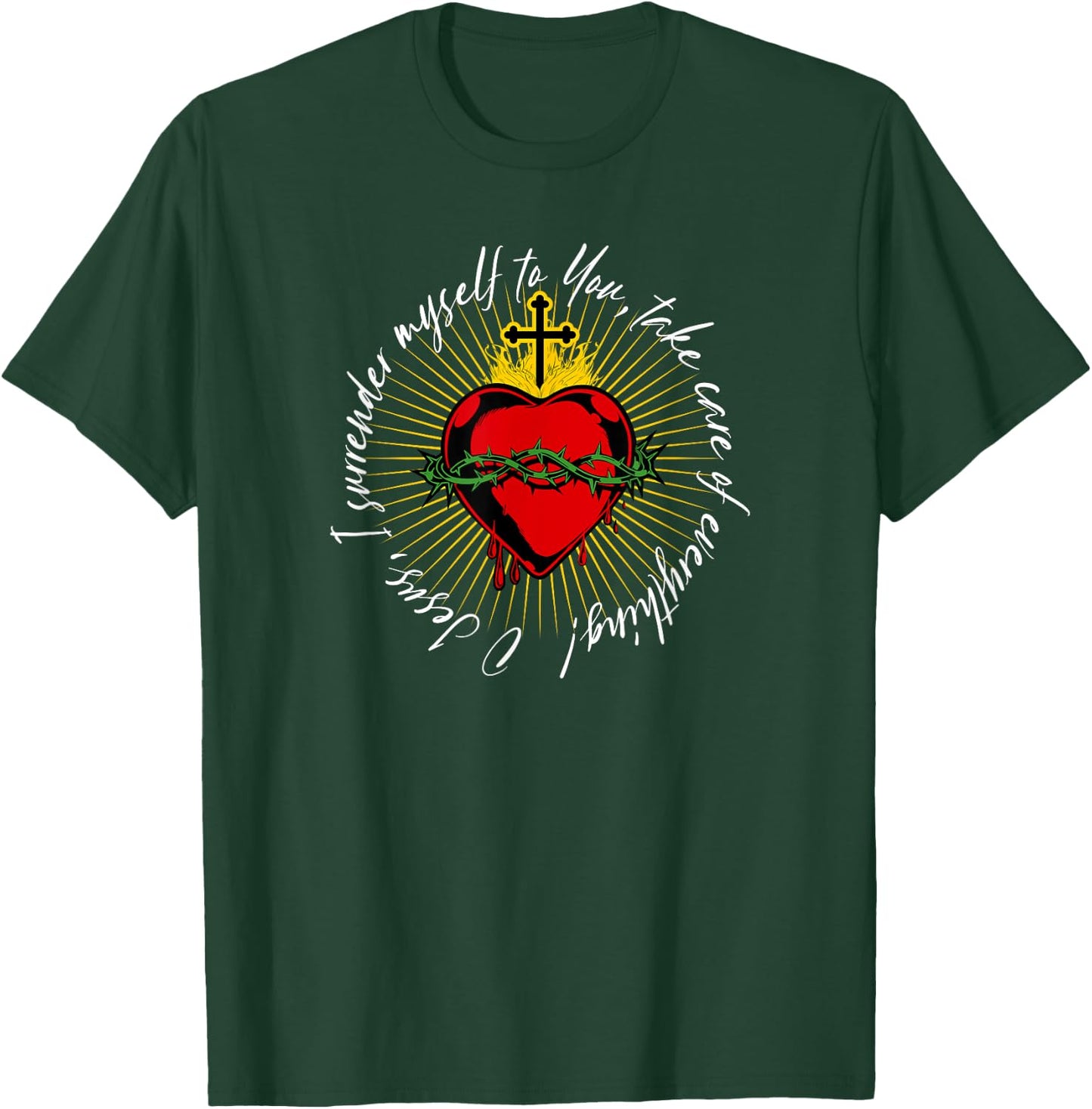 Surrender Novena O Jesus I surrender myself to You Catholic T-Shirt - T-Shirt | Forest
