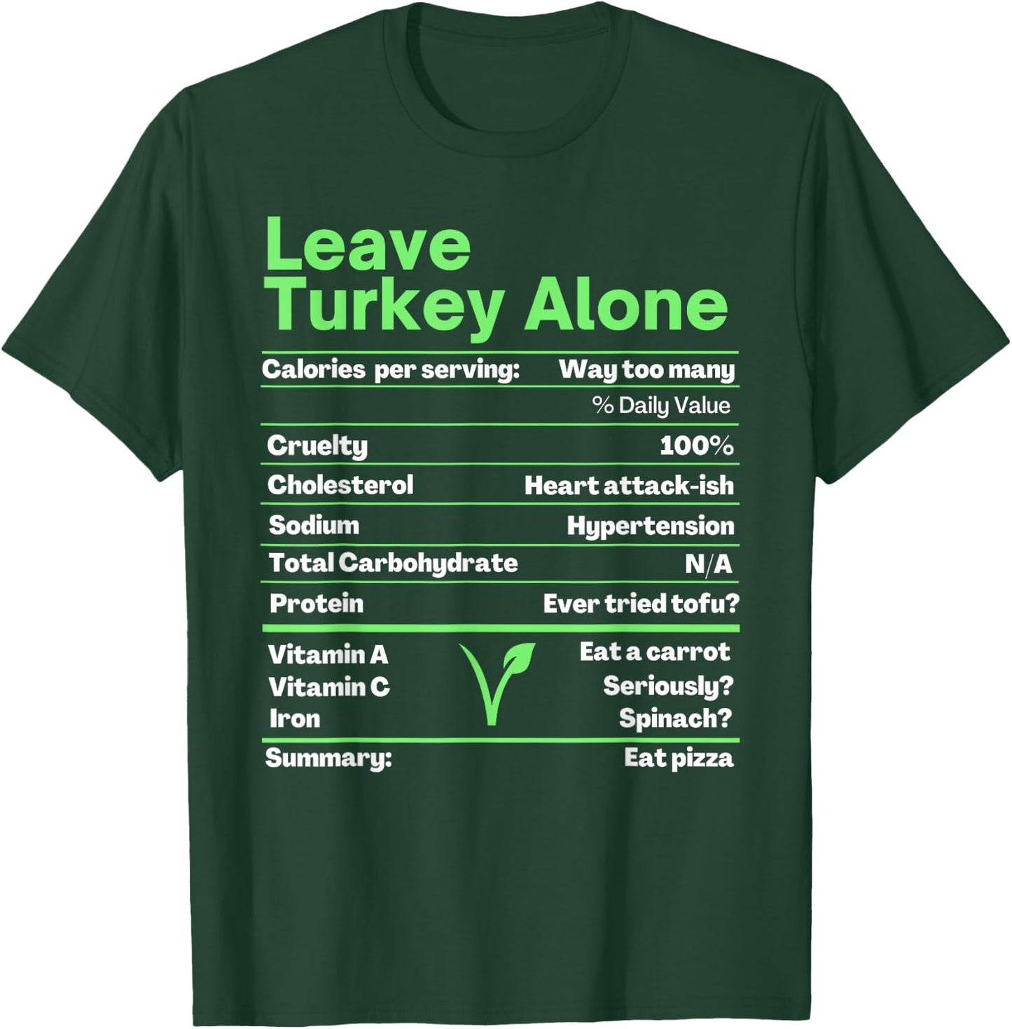 Vegan Thanksgiving Shirt Vegetarian Save a Turkey T-Shirt - T-Shirt | Forest