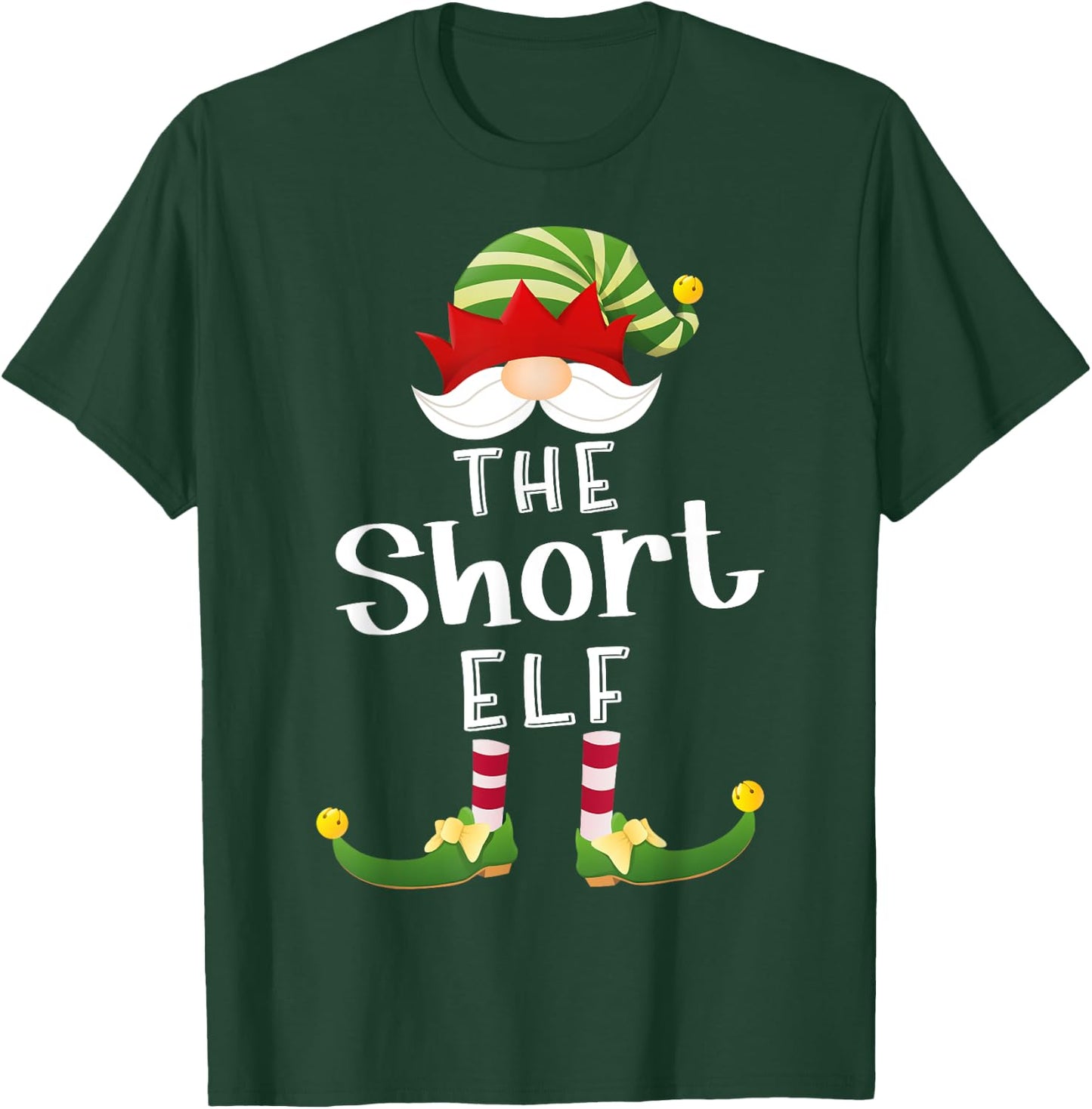 Short Elf Group Christmas Funny Pajama Party T-Shirt - T-Shirt | Forest