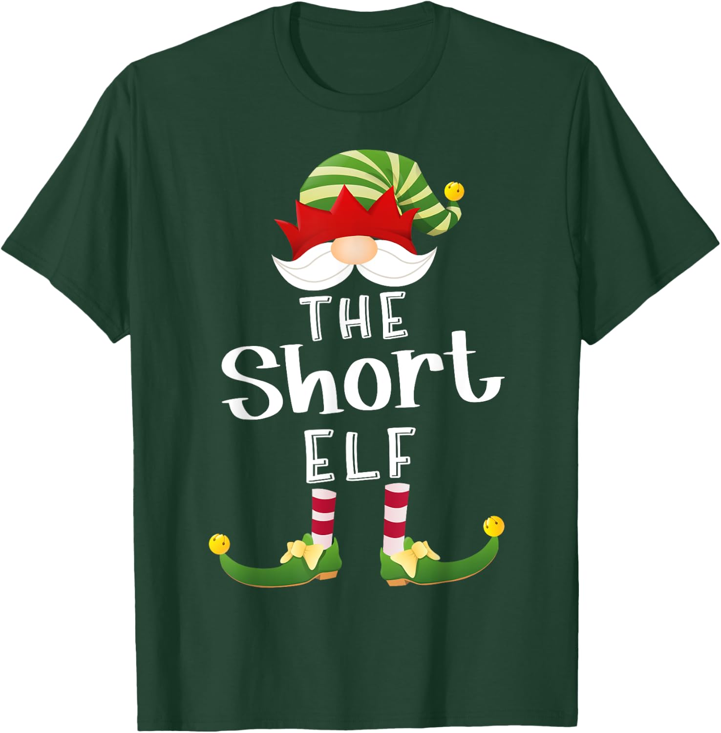 Short Elf Group Christmas Funny Pajama Party T-Shirt - T-Shirt | Forest