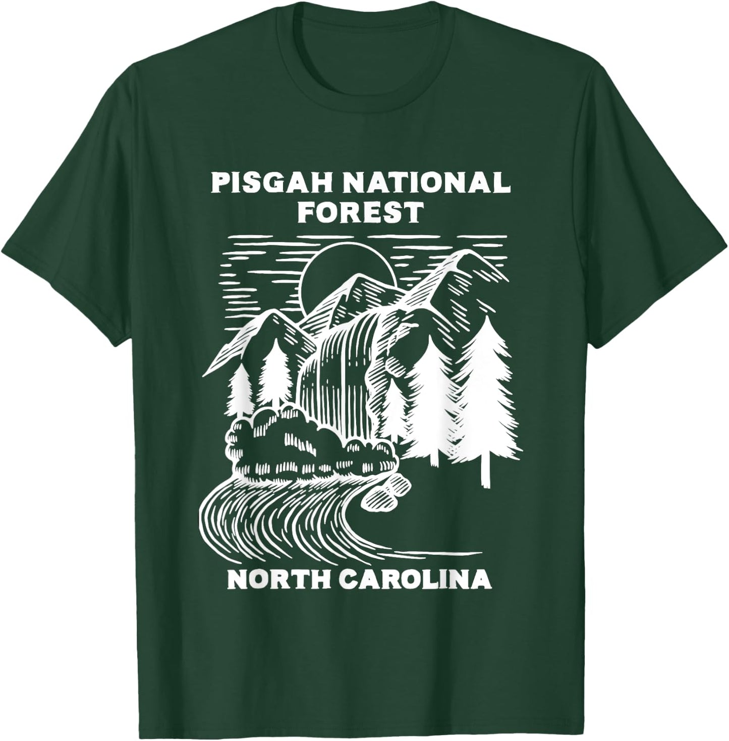 Pisgah National Forest North Carolina Waterfall NC Trip T-Shirt - T-Shirt | Forest