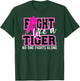 Fight Like a Tiger School Spirit Breast Cancer Awareness T-Shirt - T-Shirt | Forest