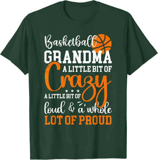 Basketball Grandma Proud Grandmother Of A Basketball Player T-Shirt - T-Shirt | Forest