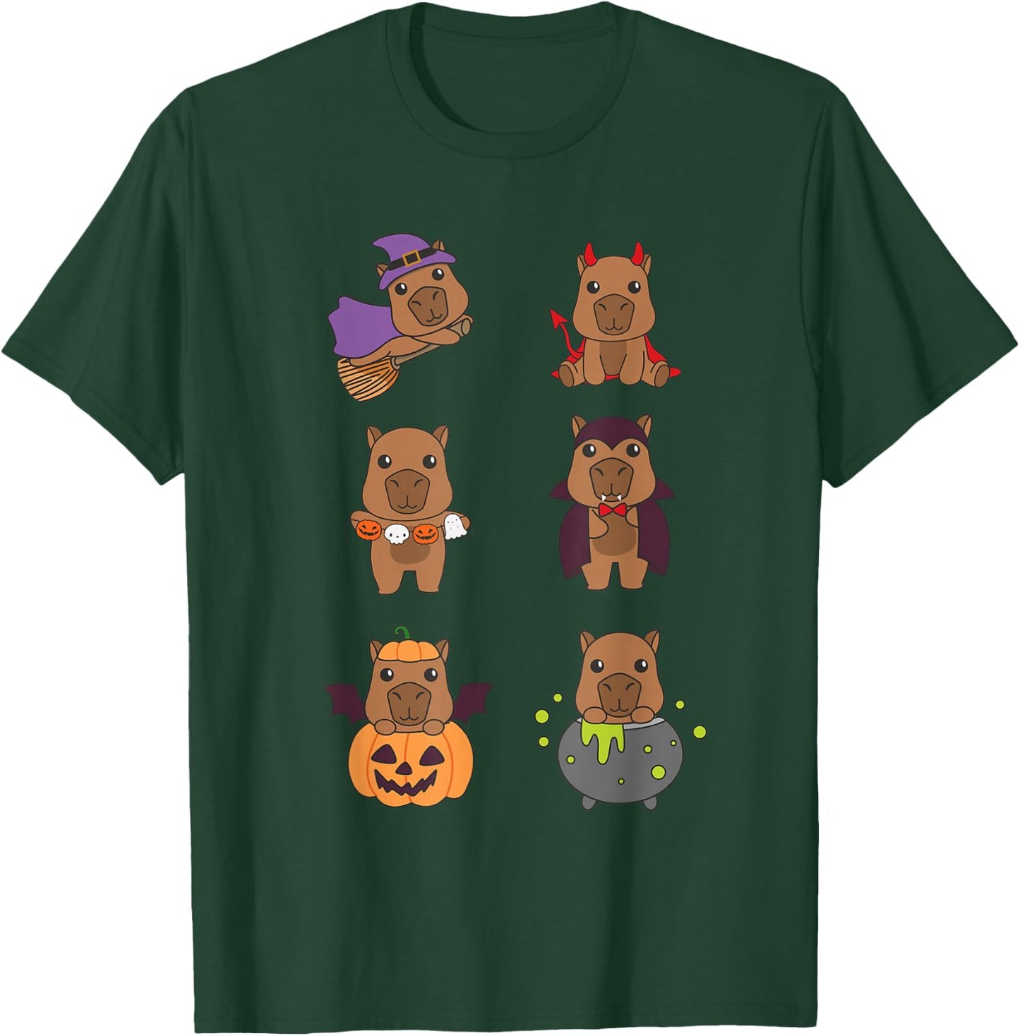 Capybara Halloween Costume Capybaras Halloween T-Shirt - T-Shirt | Forest