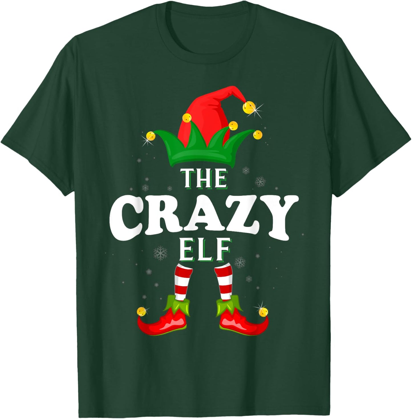Xmas Crazy Elf Family Matching Christmas Pajama T-Shirt - T-Shirt | Forest