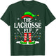The Lacrosse Elf Funny Matching Xmas Lacrosse Christmas Lax T-Shirt - T-Shirt | Forest