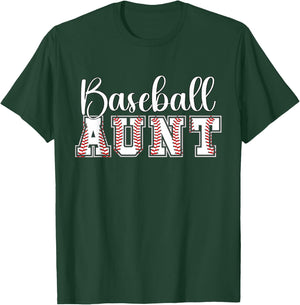 Baseball Aunt Of A Baseball Player Aunt Baseball Auntie T-Shirt - T-Shirt | Forest
