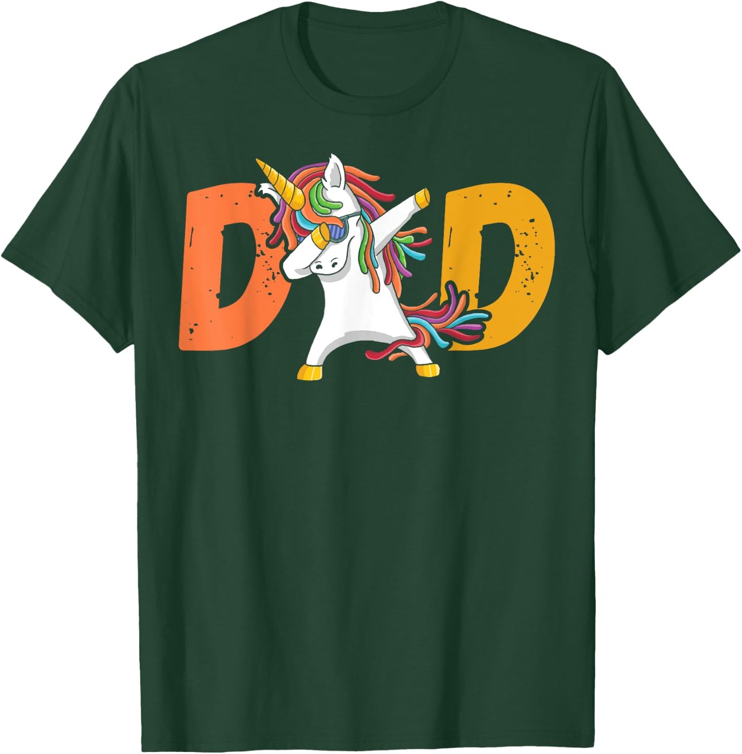 Dadacorn Unicorn Dad Fathers Day Funny T-Shirt - T-Shirt | Forest