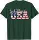 God Bless The USA US Flag Patriotic 4th of July America T-Shirt - T-Shirt | Forest