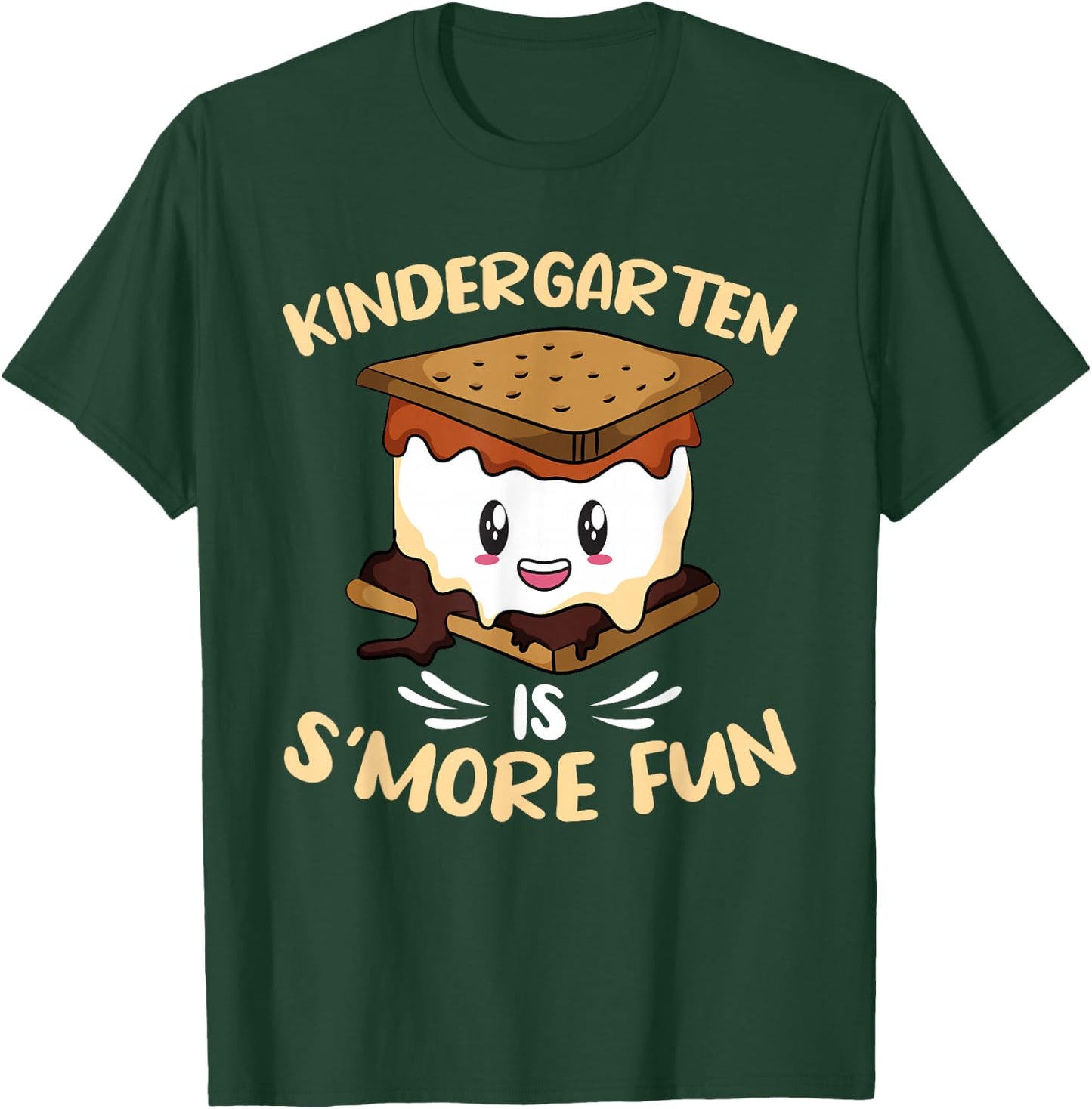 Kindergarten Is S'more Fun Toddler Camping Smores T-Shirt - T-Shirt | Forest