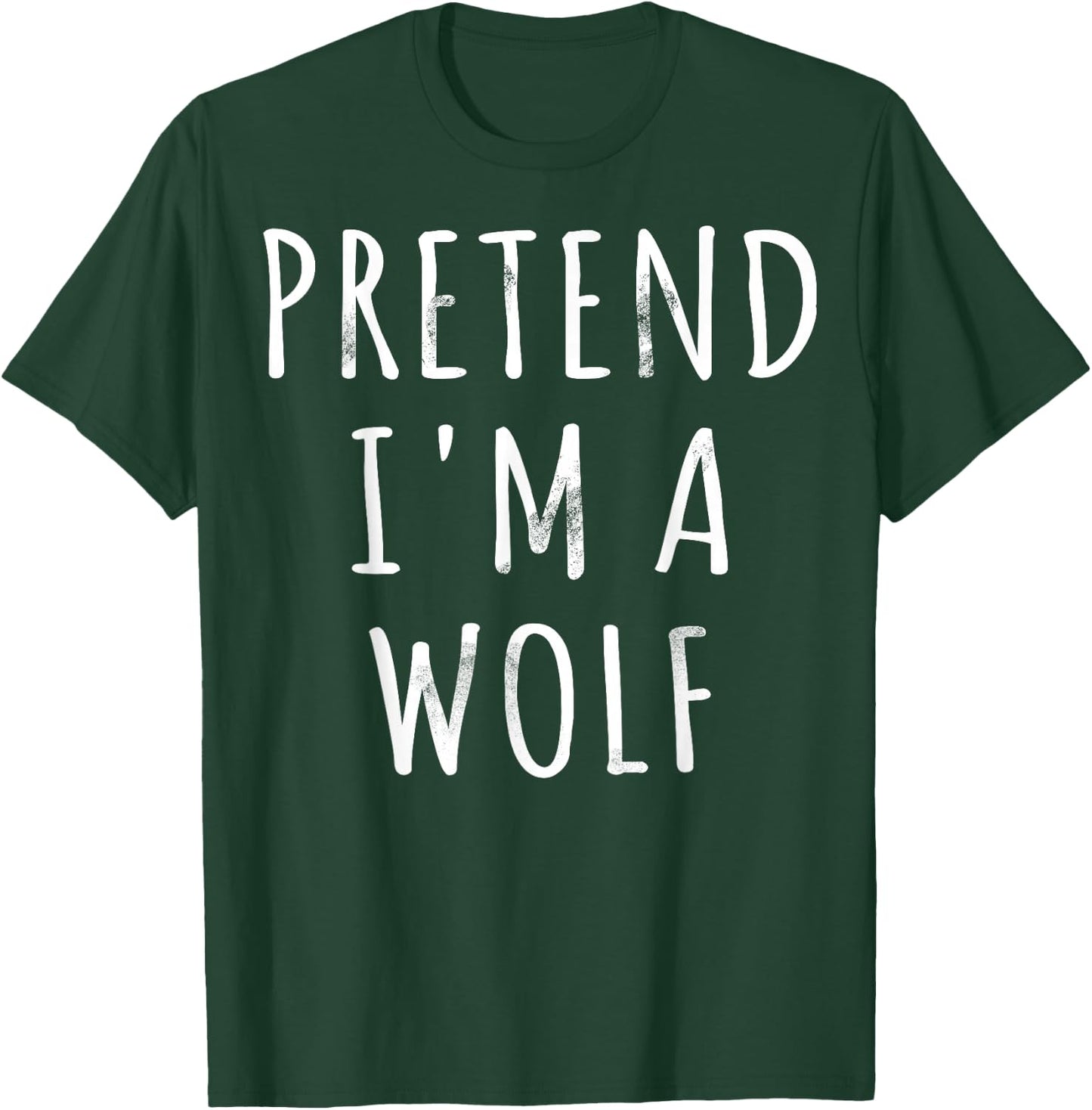 Pretend I'm A Wolf lazy Halloween Costume Party Men Matching T-Shirt - T-Shirt | Forest