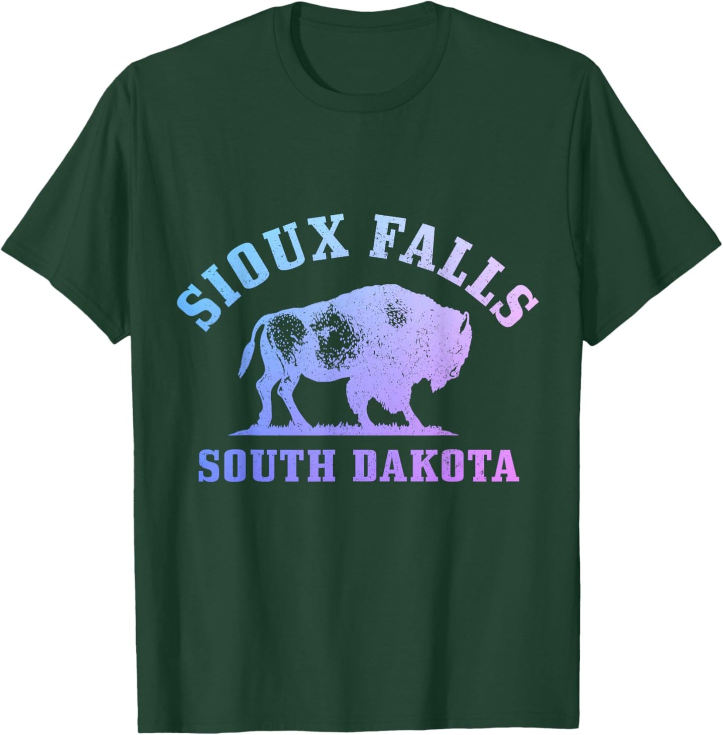 Sioux Falls South Dakota Bison Buffalo National Park Vintage T-Shirt - T-Shirt | Forest
