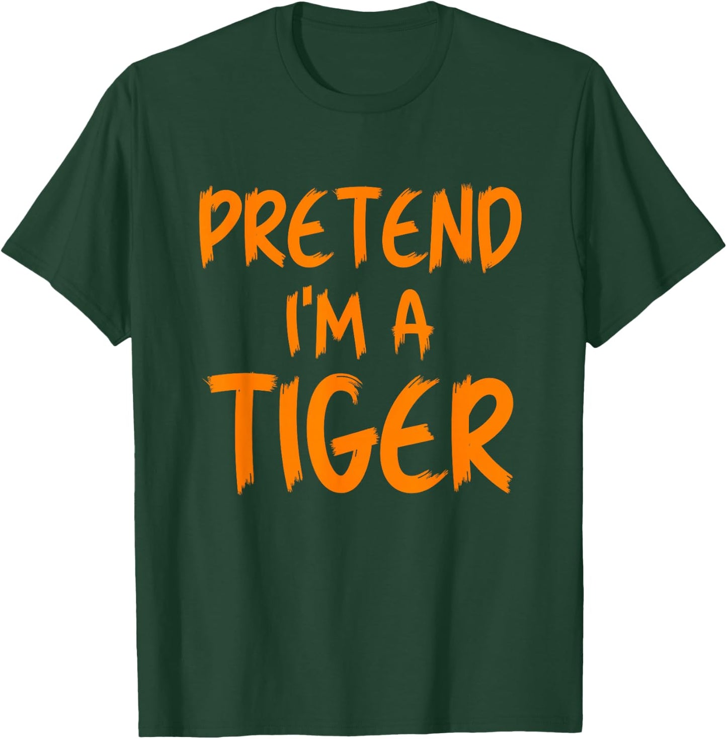 Halloween Pretend I'm A Tiger Costume Funny Lazy Kids Adult T-Shirt - T-Shirt | Forest