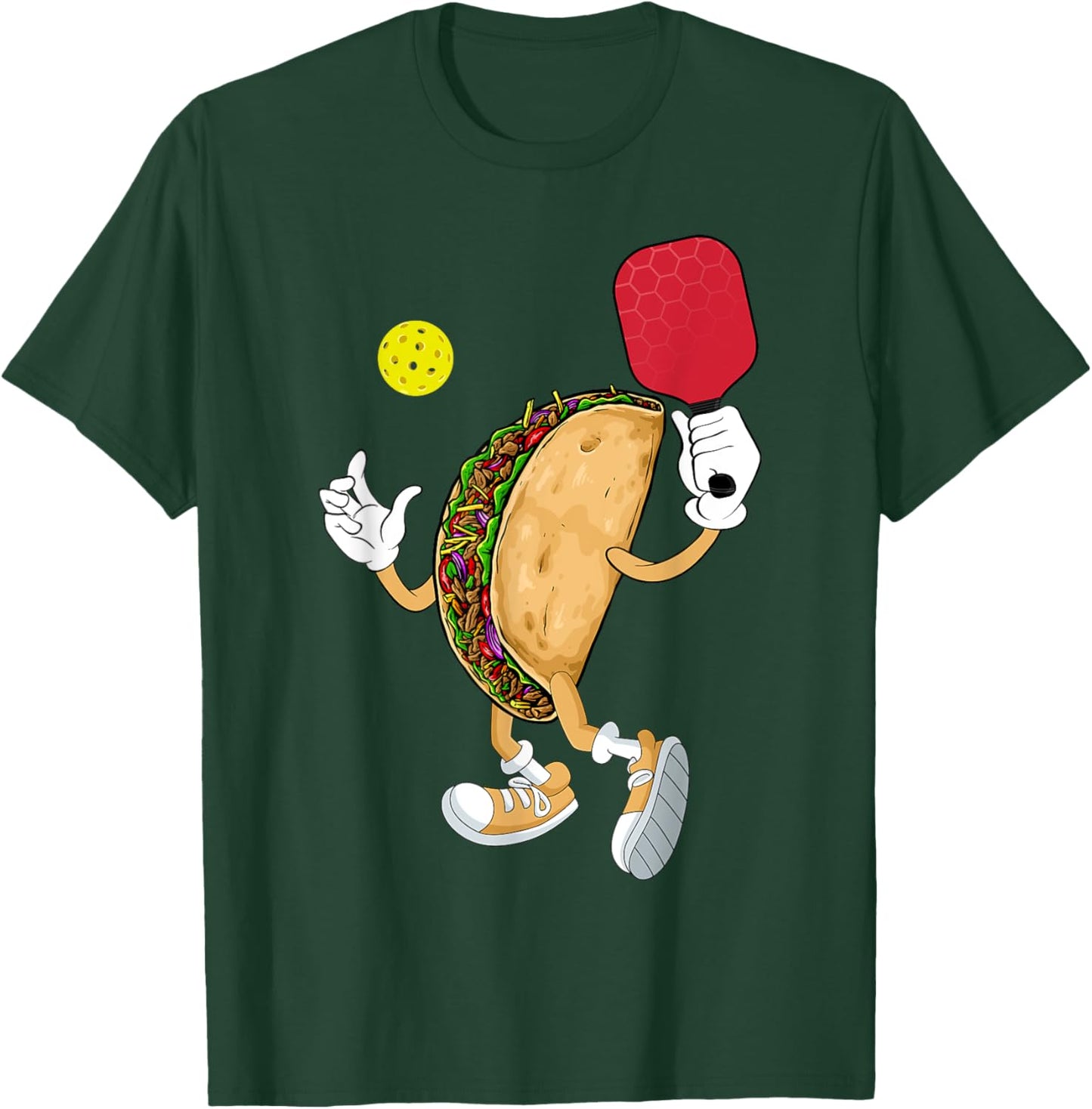 Mexico Taco Pickleball Player Sports Lover Cinco De Mayo Men T-Shirt - T-Shirt | Forest