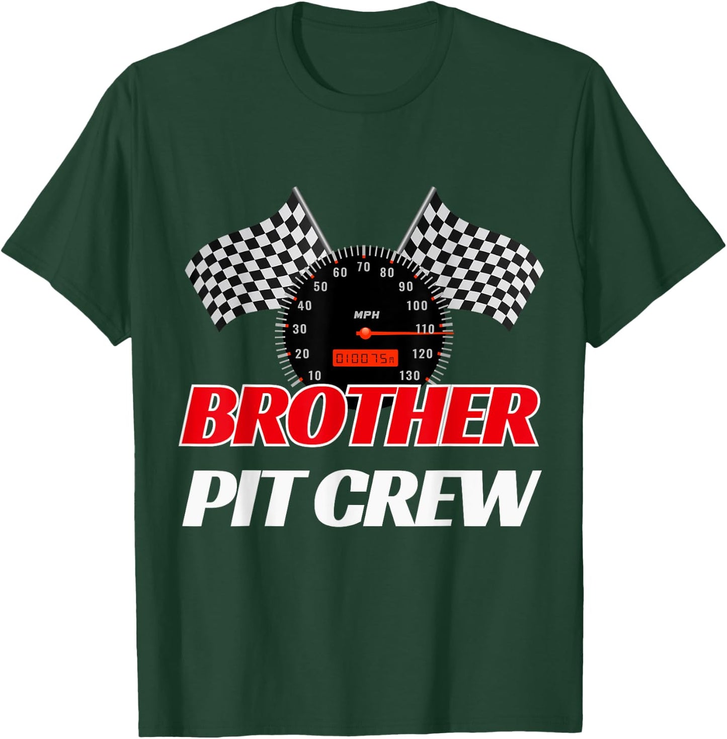 Brother Pit Crew Race Car Birthday Party Racing T-Shirt - T-Shirt | Forest
