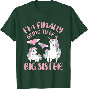 I'm Finally Going To Be A Big Sister Unicorn Outfit T-Shirt - T-Shirt | Forest