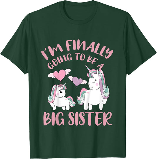 I'm Finally Going To Be A Big Sister Unicorn Outfit T-Shirt - T-Shirt | Forest