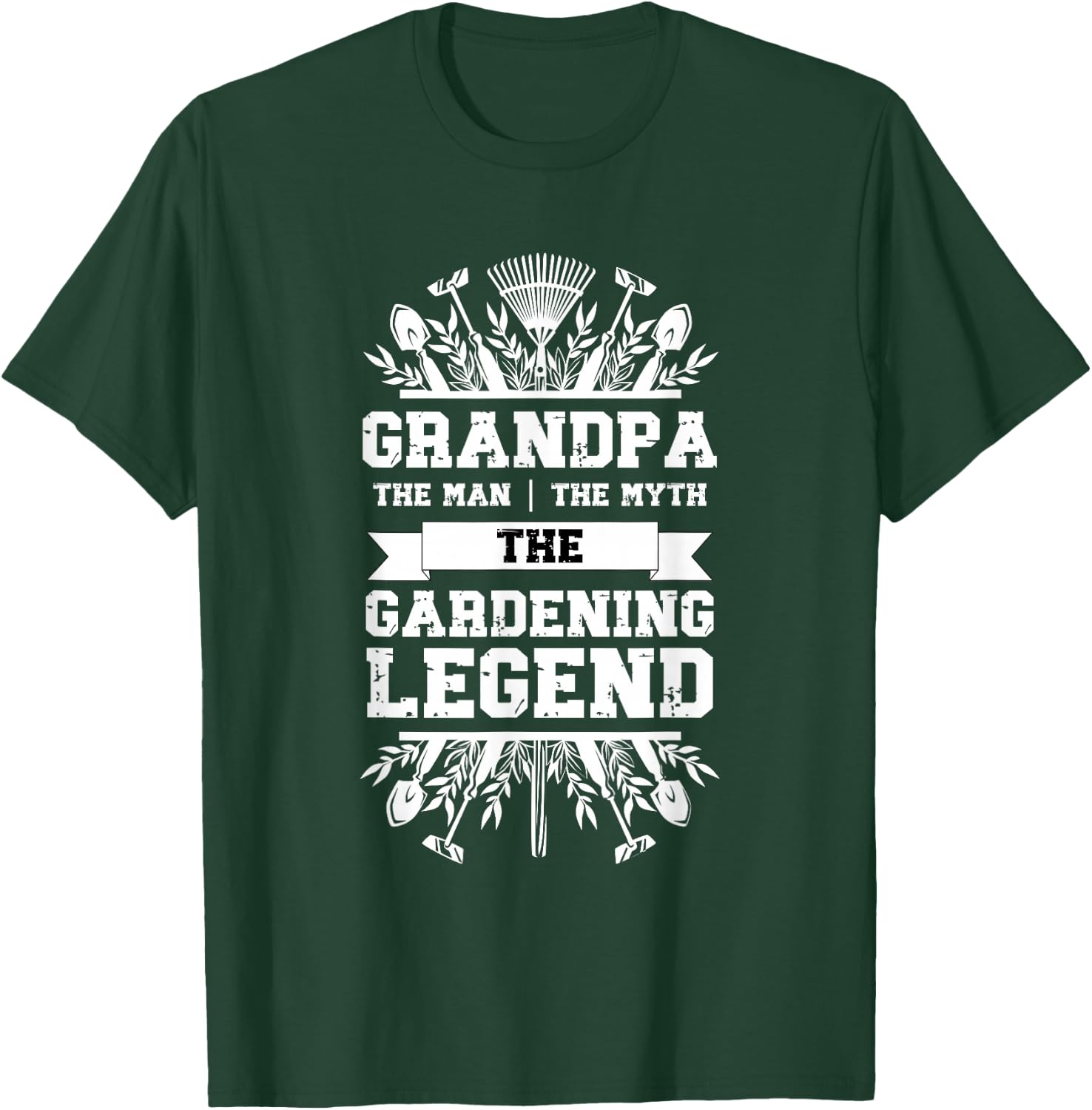Gardener Grandpa The Man The Myth The Gardening Legend T-Shirt - T-Shirt | Forest