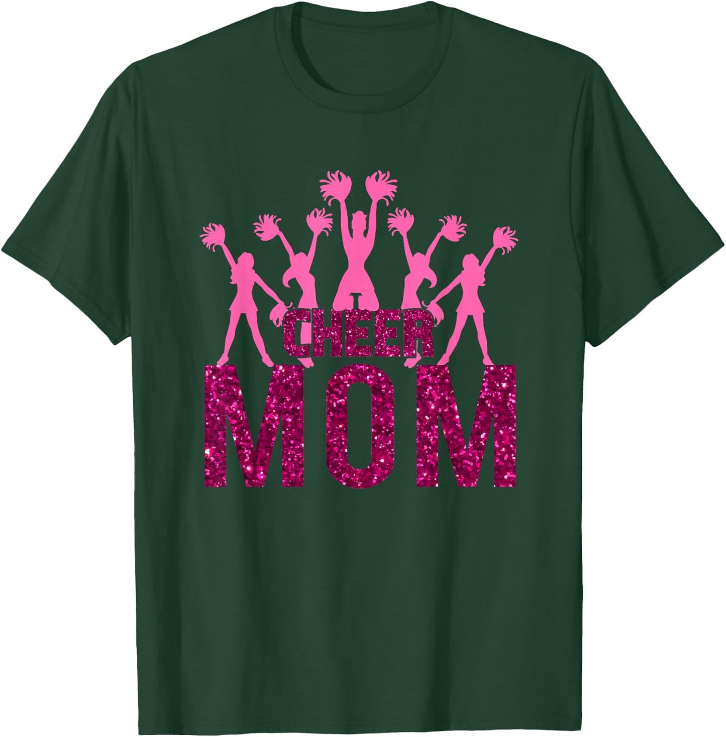 Cheer Mom Pink Color Cheerleader Girls Cheerleading Woman T-Shirt - T-Shirt | Forest