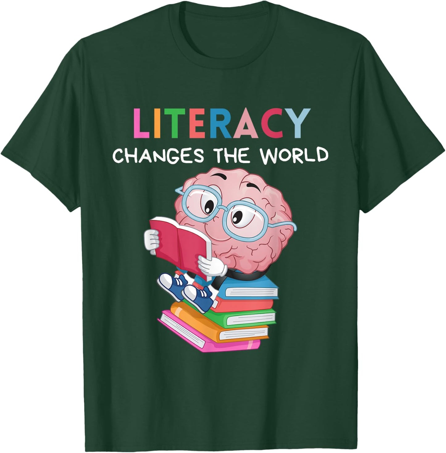Reading Literacy Changes The World Funny Books Lover T-Shirt - T-Shirt | Forest