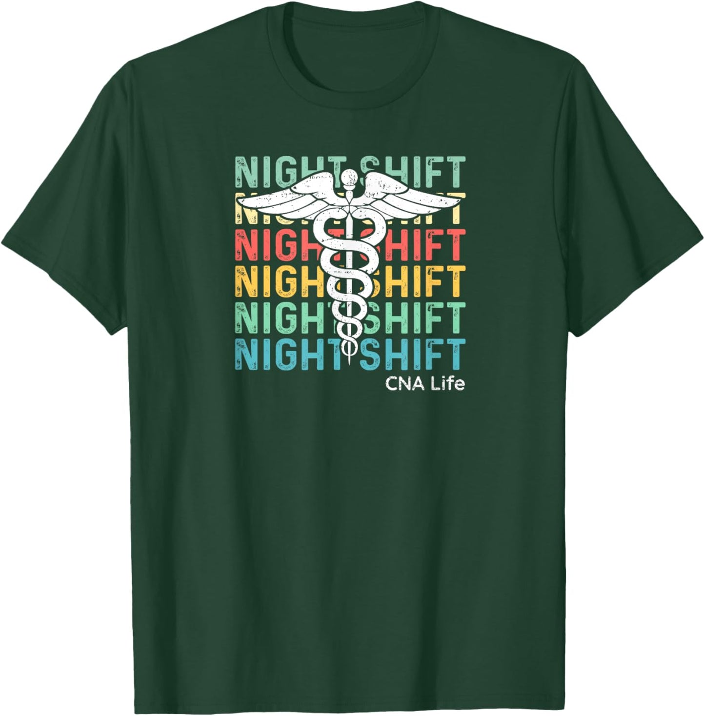 Nurse Medical Night Shift CNA T-Shirt - T-Shirt | Forest