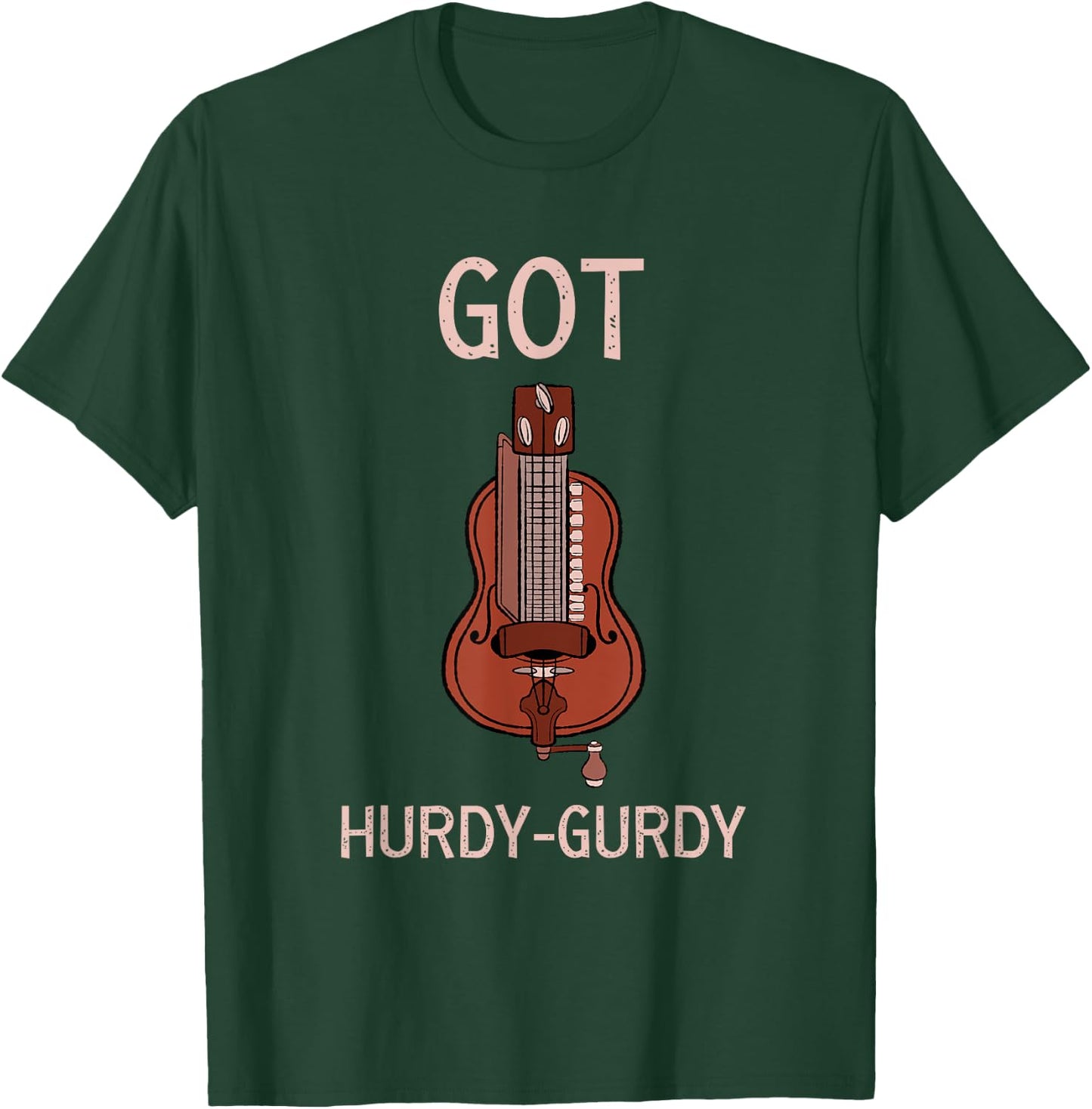 Hurdy Gurdy Medieval Instrument T-Shirt - T-Shirt | Forest