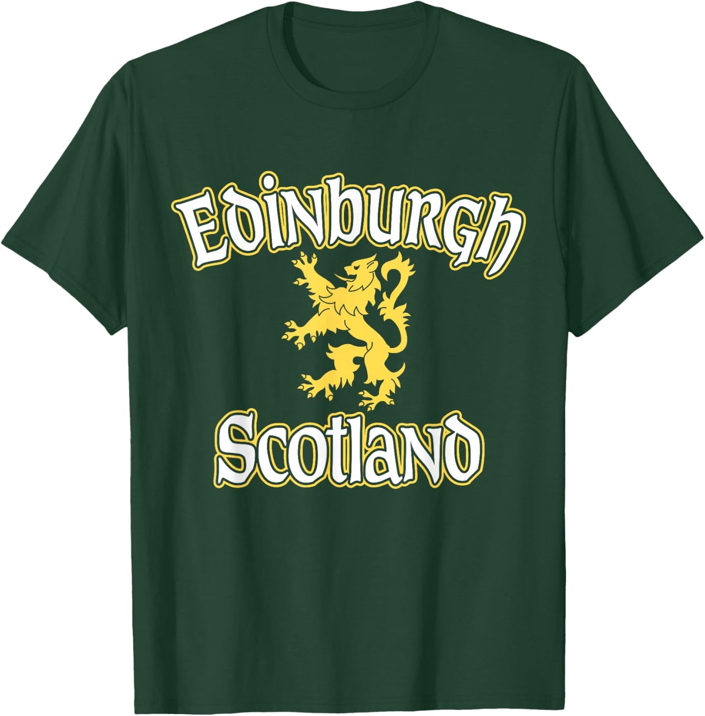 Edinburgh Scotland Rampant Lion T-Shirt - T-Shirt | Forest