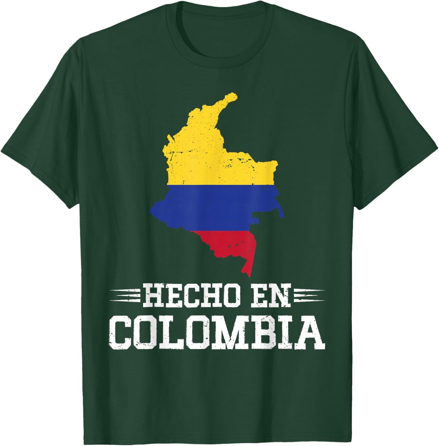 Hecho en Colombia Colombian Heritage Colombian Flag T-Shirt - T-Shirt | Forest