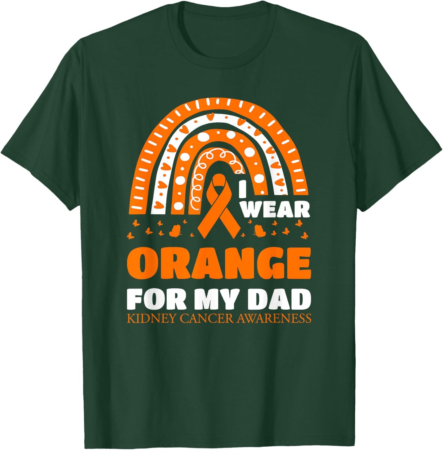 I Wear Orange For My Dad Kidney Cancer Warrior Daughter Kids T-Shirt - T-Shirt | Forest