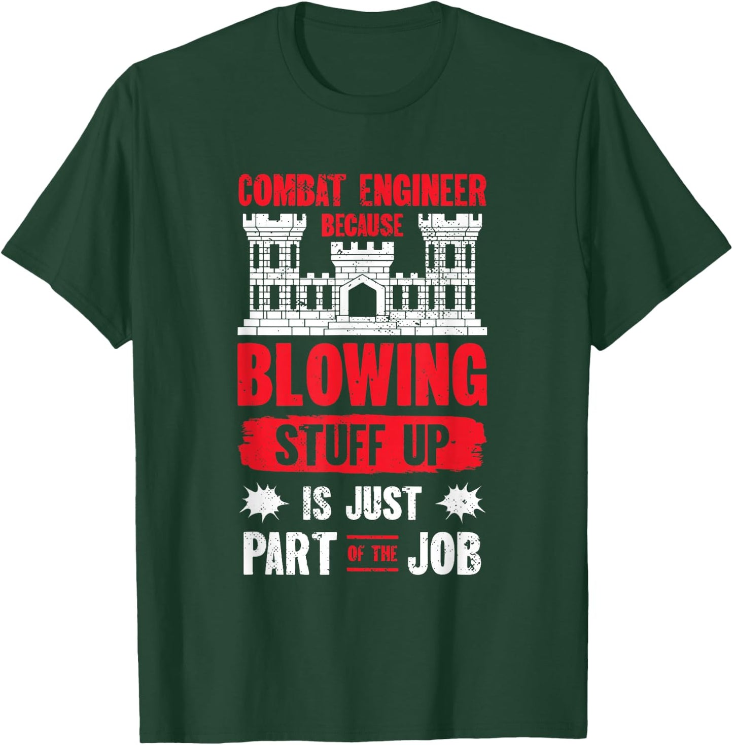 Combat Engineer Engineering Army U.S. Military Army Combat T-Shirt - T-Shirt | Forest