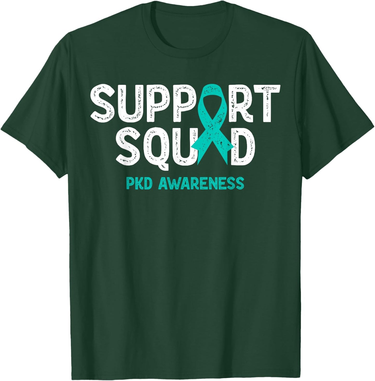 PKD Polycystic Kidney Disease Awareness Support Squad Family T-Shirt - T-Shirt | Forest