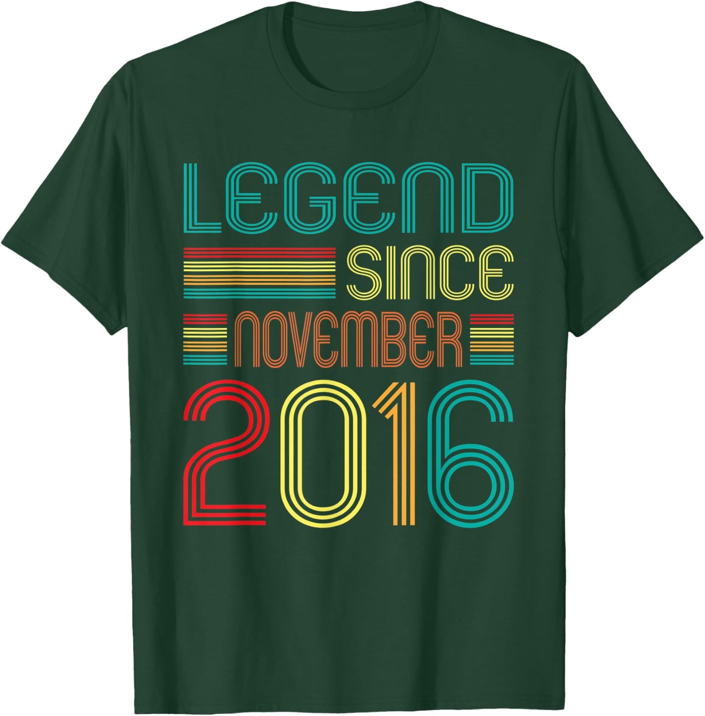 Legend Since November 2016 Retro 6 Years Old 6th Birthday T-Shirt - T-Shirt | Forest