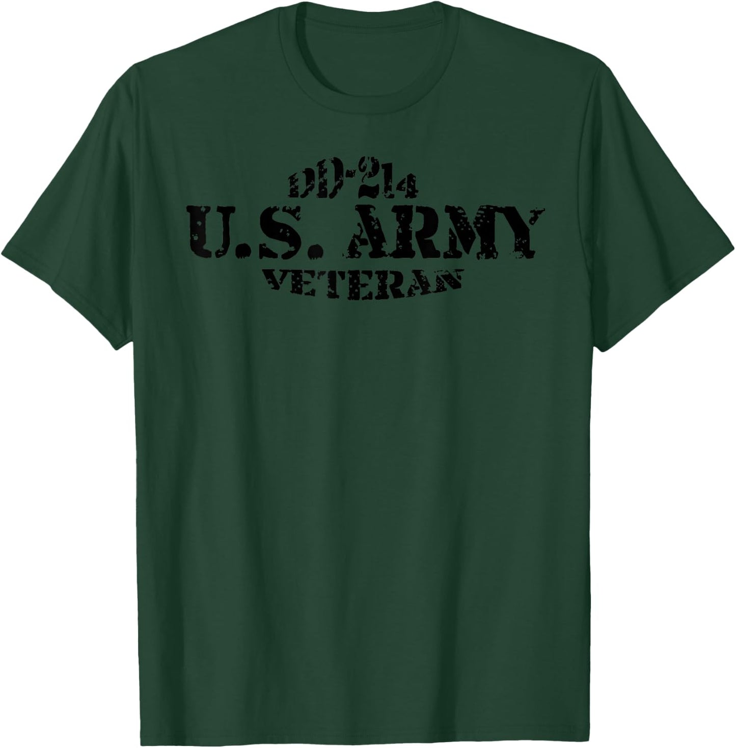 U.S. Army DD-214 Gift Military Veteran Proud American Retro T-Shirt - T-Shirt | Forest