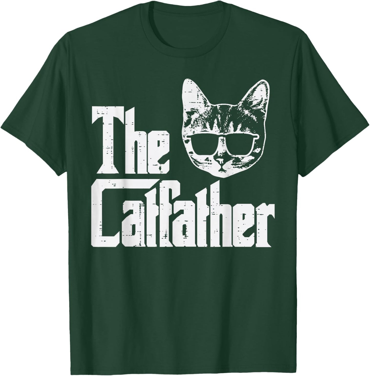 The Catfather Funny Cat Dad Fathers Day Movie Pun Papa Men T-Shirt - T-Shirt | Forest