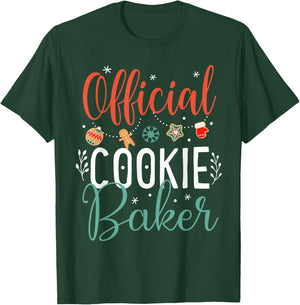Official Cookie Baker Funny Christmas Couples Matching T-Shirt - T-Shirt | Forest