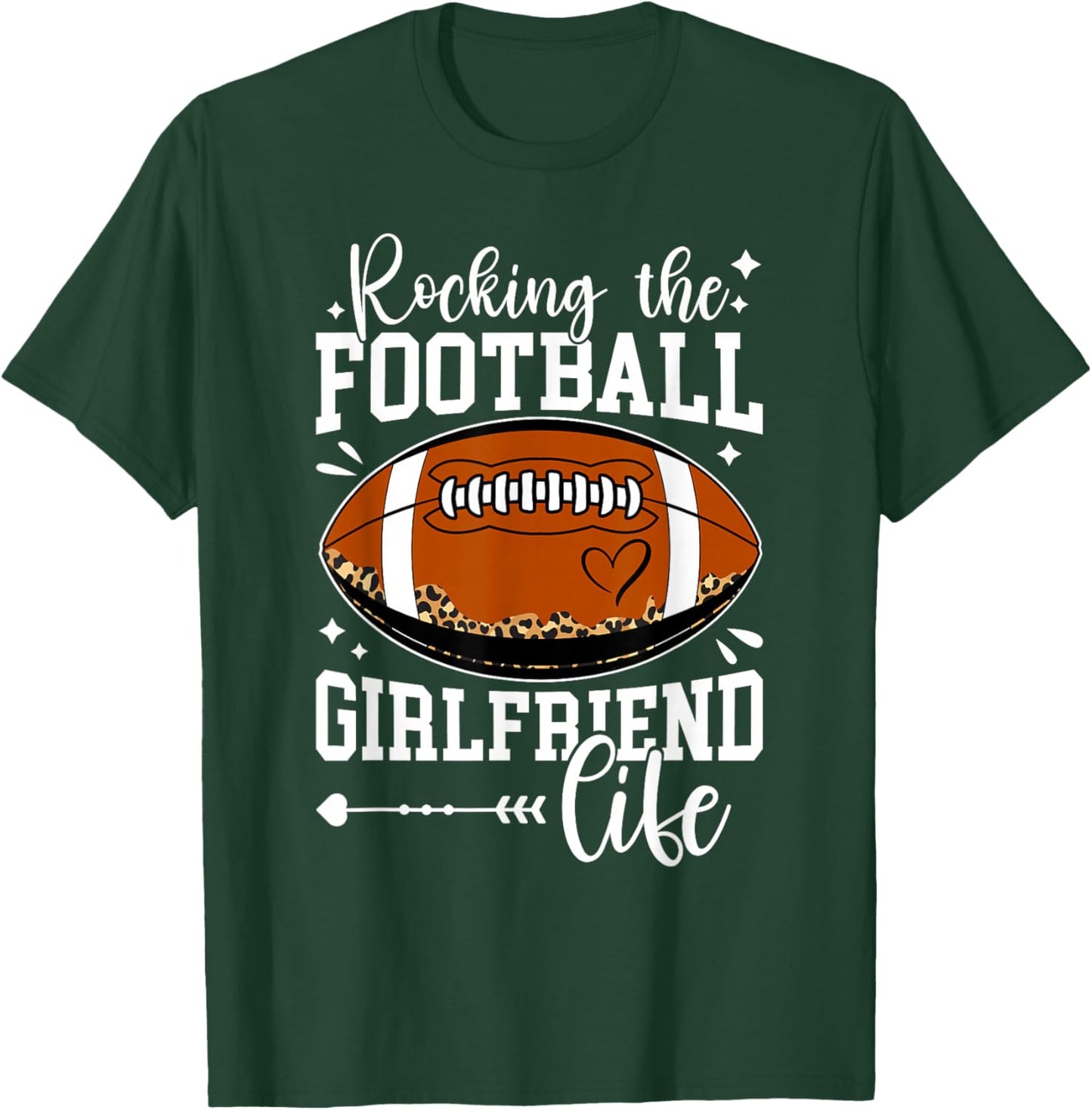 Football Girlfriend Life Girlfriend Of A Football Player T-Shirt - T-Shirt | Forest
