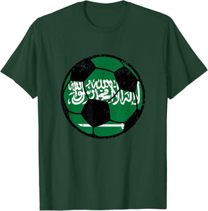 Saudi Arabia Flag Soccer Fans Football Lovers Saudia Fútbol T-Shirt - T-Shirt | Forest