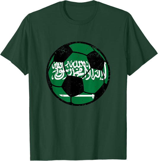 Saudi Arabia Flag Soccer Fans Football Lovers Saudia Fútbol T-Shirt - T-Shirt | Forest