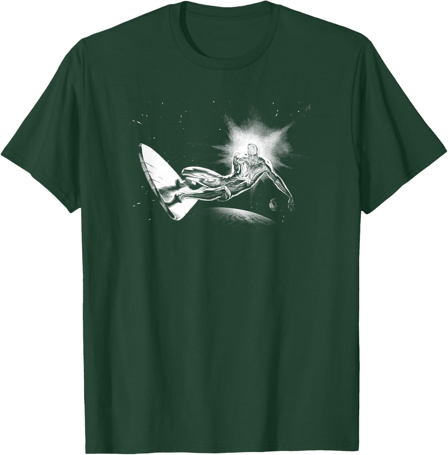 Marvel Fantastic Four Silver Surfer Galactic Cosmic Logo T-Shirt - T-Shirt | Forest