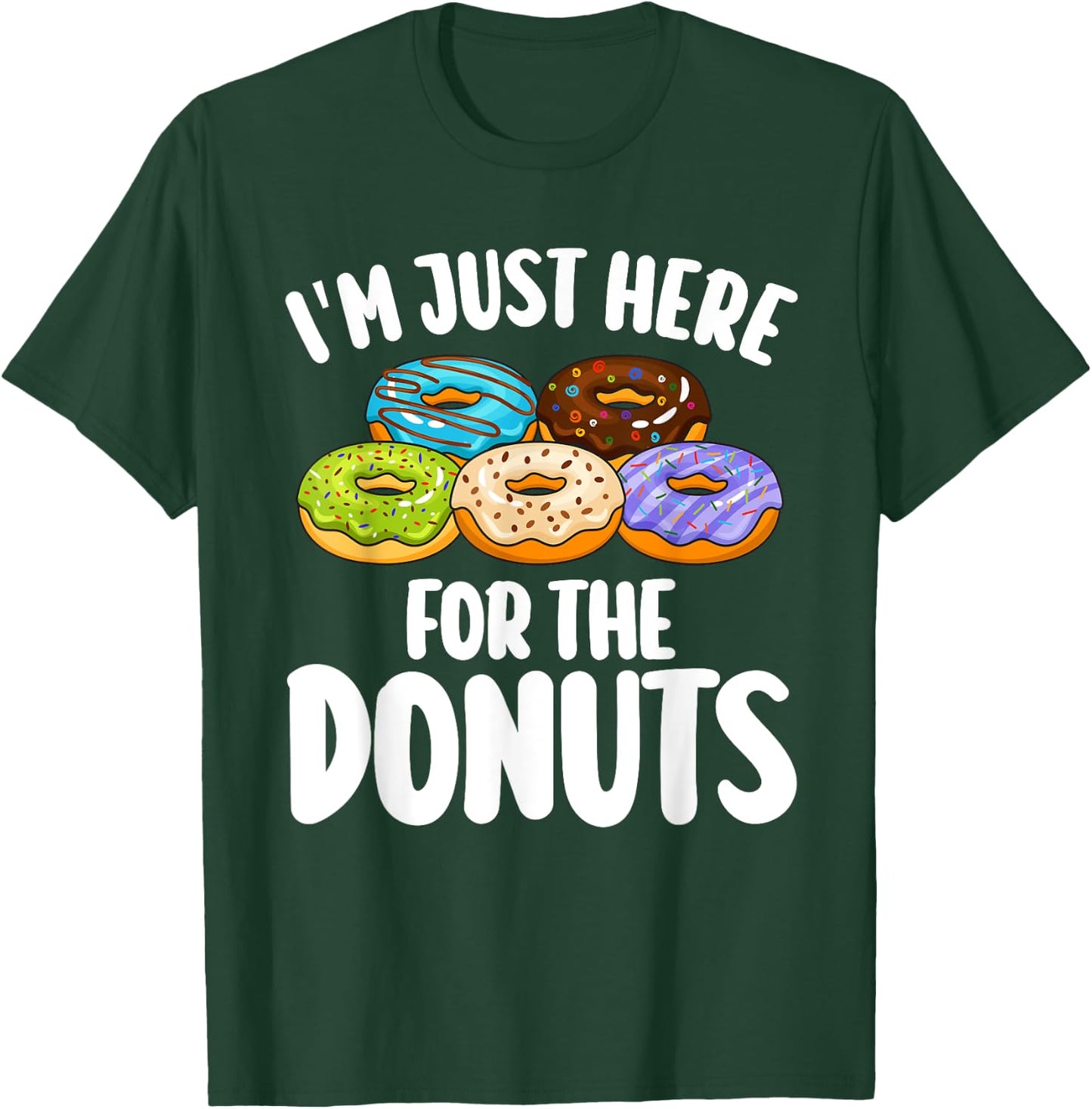 Donut Art Women Food Doughnut Dessert Donut Lover T-Shirt - T-Shirt | Forest