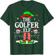 The Golfer Elf Funny Matching Xmas Golfing Christmas Golf T-Shirt - T-Shirt | Forest