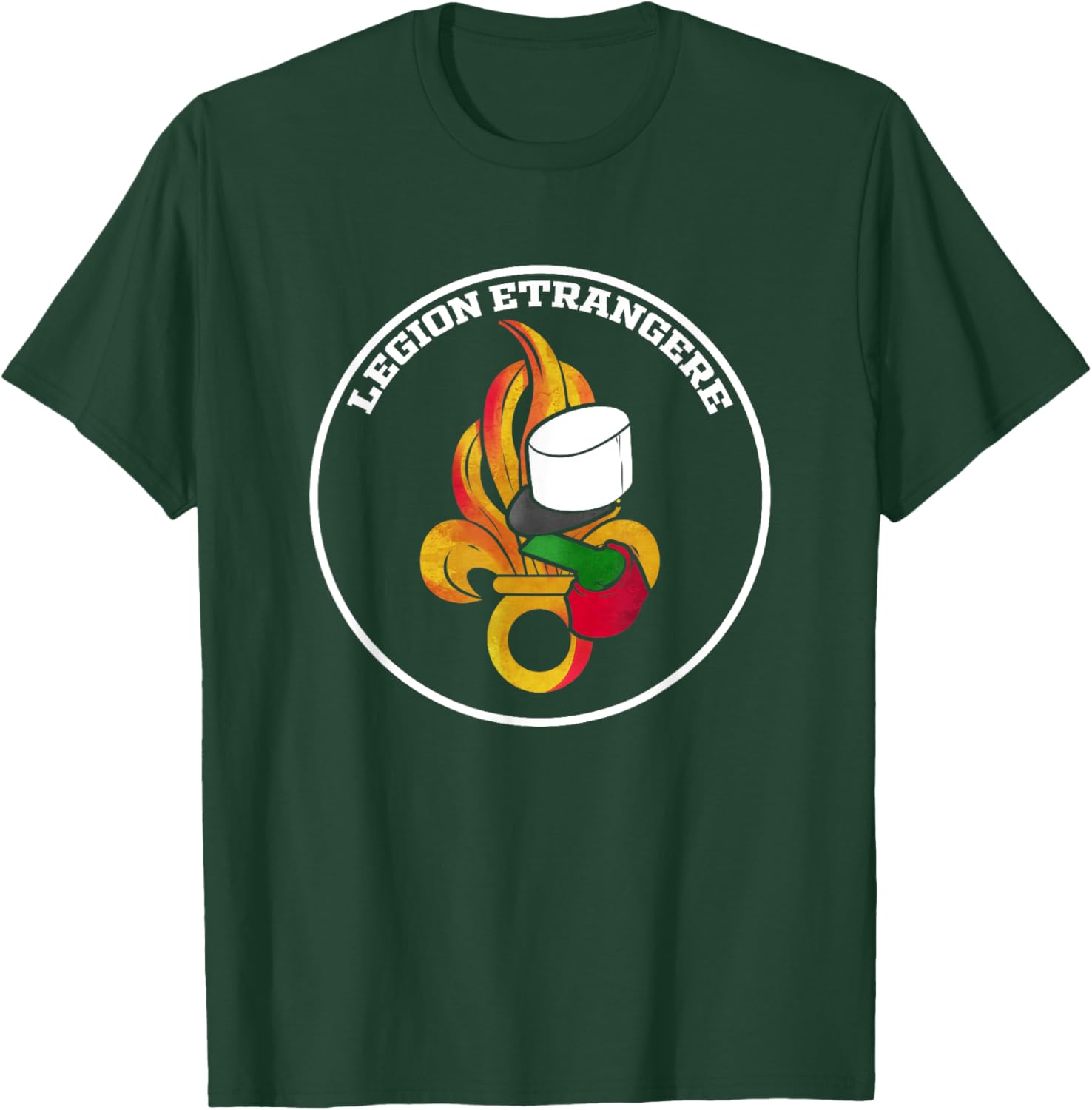 Legion Etrangere Crest & Uniform T-Shirt - T-Shirt | Forest