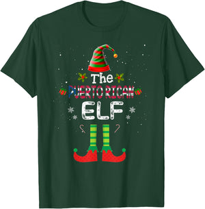 Puerto Rican Elf Group Matching Family Christmas Outfit Set T-Shirt - T-Shirt | Forest
