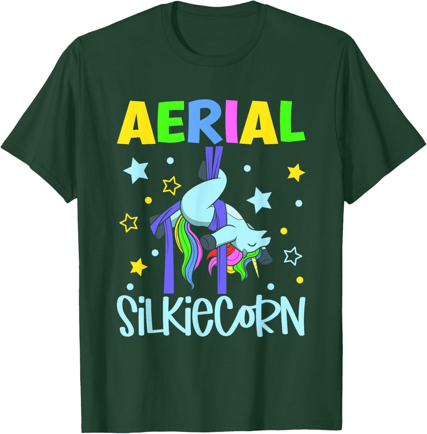Aerial Silkiecorn - Aerial Silks T-Shirt - T-Shirt | Forest
