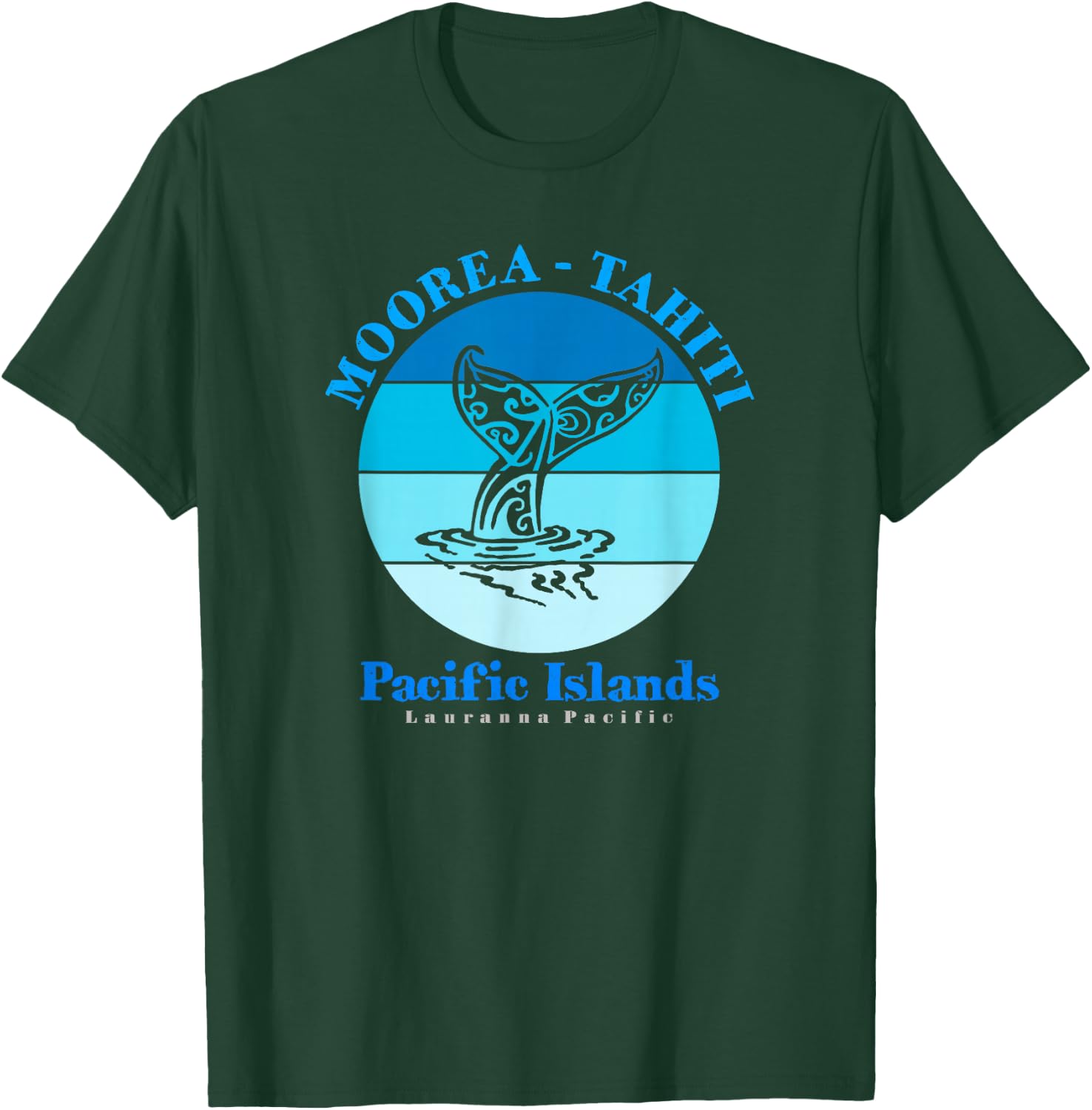 Whale Tail Moorea Tahiti Ocean T-Shirt - T-Shirt | Forest